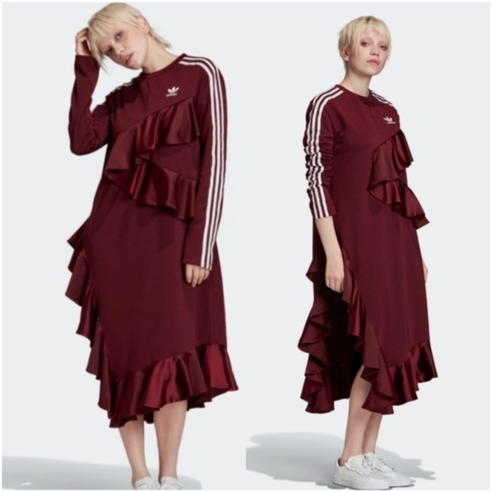 Adidas originals maroon raffle dress